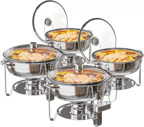 4pack stainless steel - 2/4pack, round